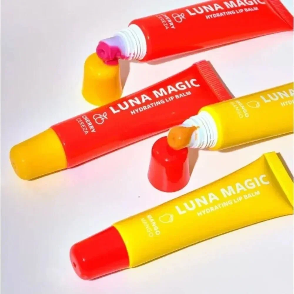 LUNA MAGIC Hydrating Lip Balm Duo Mango Cherry Vitamin E Jojoba Oil NIB New 2pcs